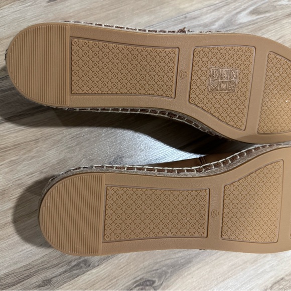 Tory Burch Block Flat Espadrille Nappa Leather Royal Tan Size 9.5 NIB - Picture 4 of 6